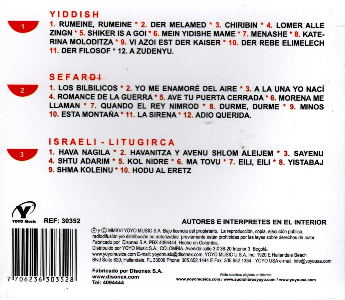 CDX3  Antología De La Música Judía - Yiddish - Sefardi - Israeli - Liturgica