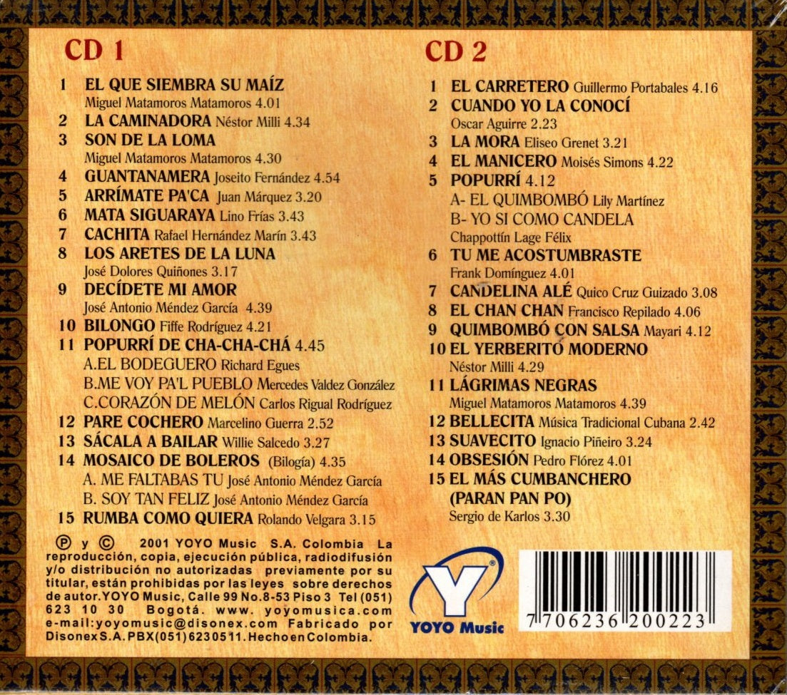 CDX2 Los Cuatro De Belén - Los 30 Grandes Éxitos De La Música Cubana