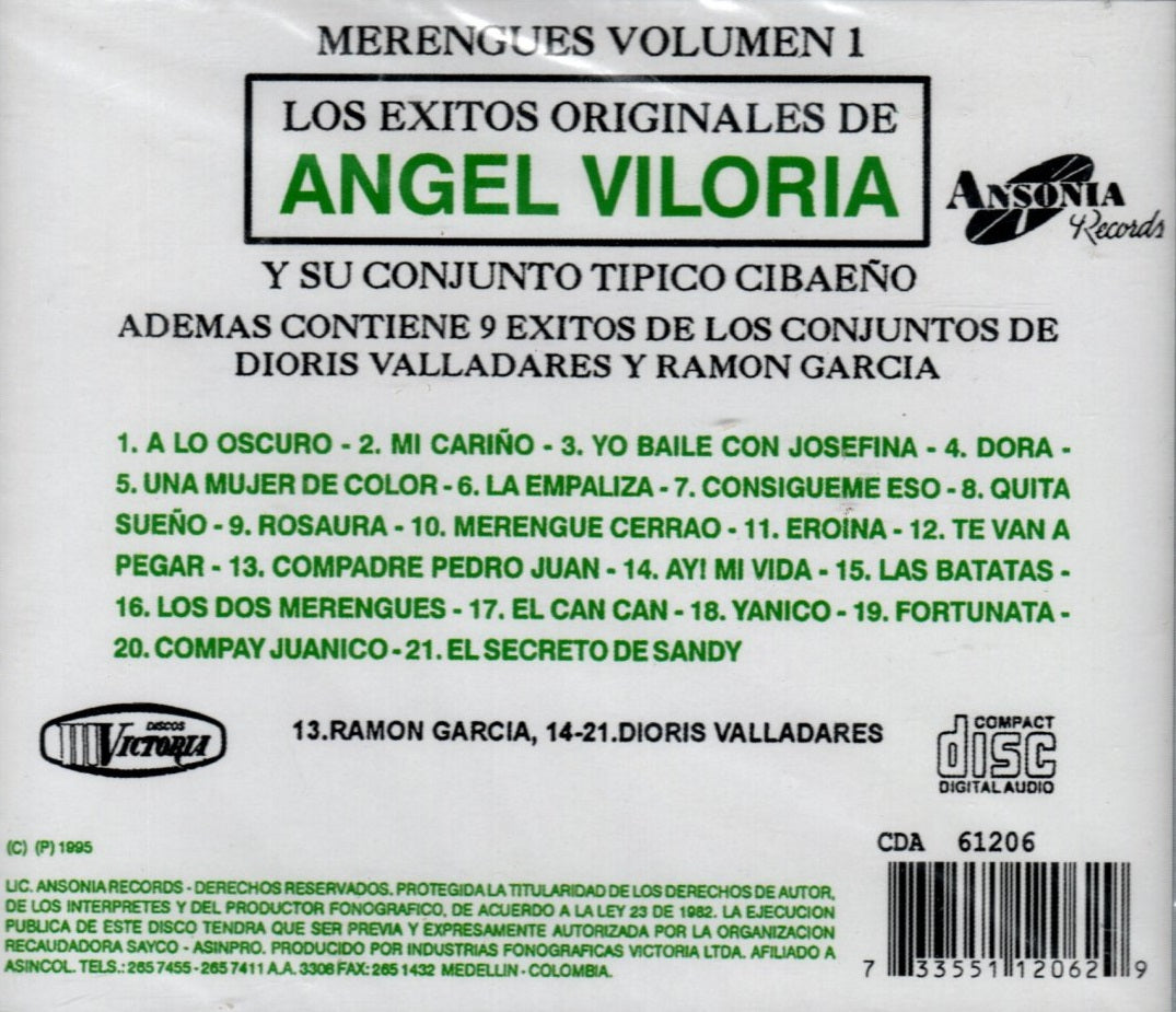 CD Ángel Viloria - Los Éxitos De Ángel Viloria Merengues Vol. 1