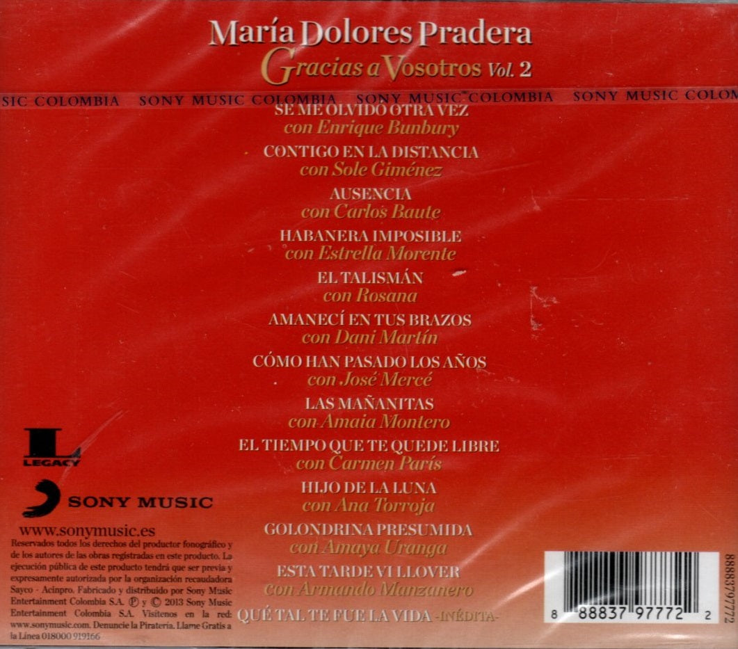 CD María Dolores Pradera - Gracias A Vosotros. Vol. 2