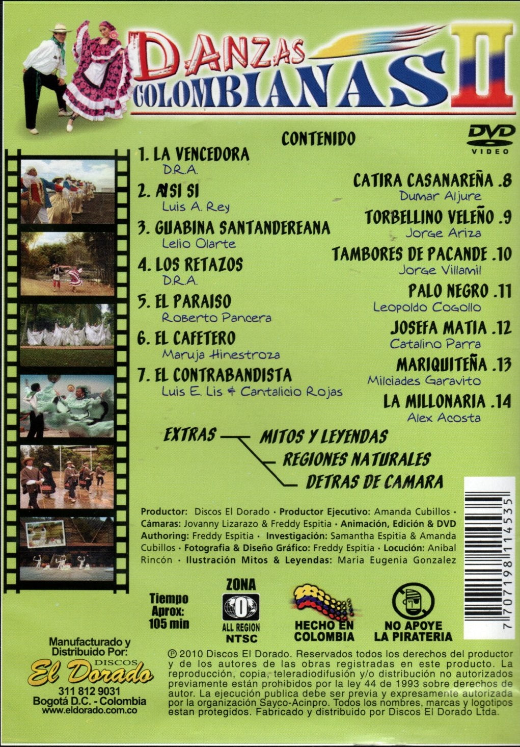 DVD Danzas Colombianas II