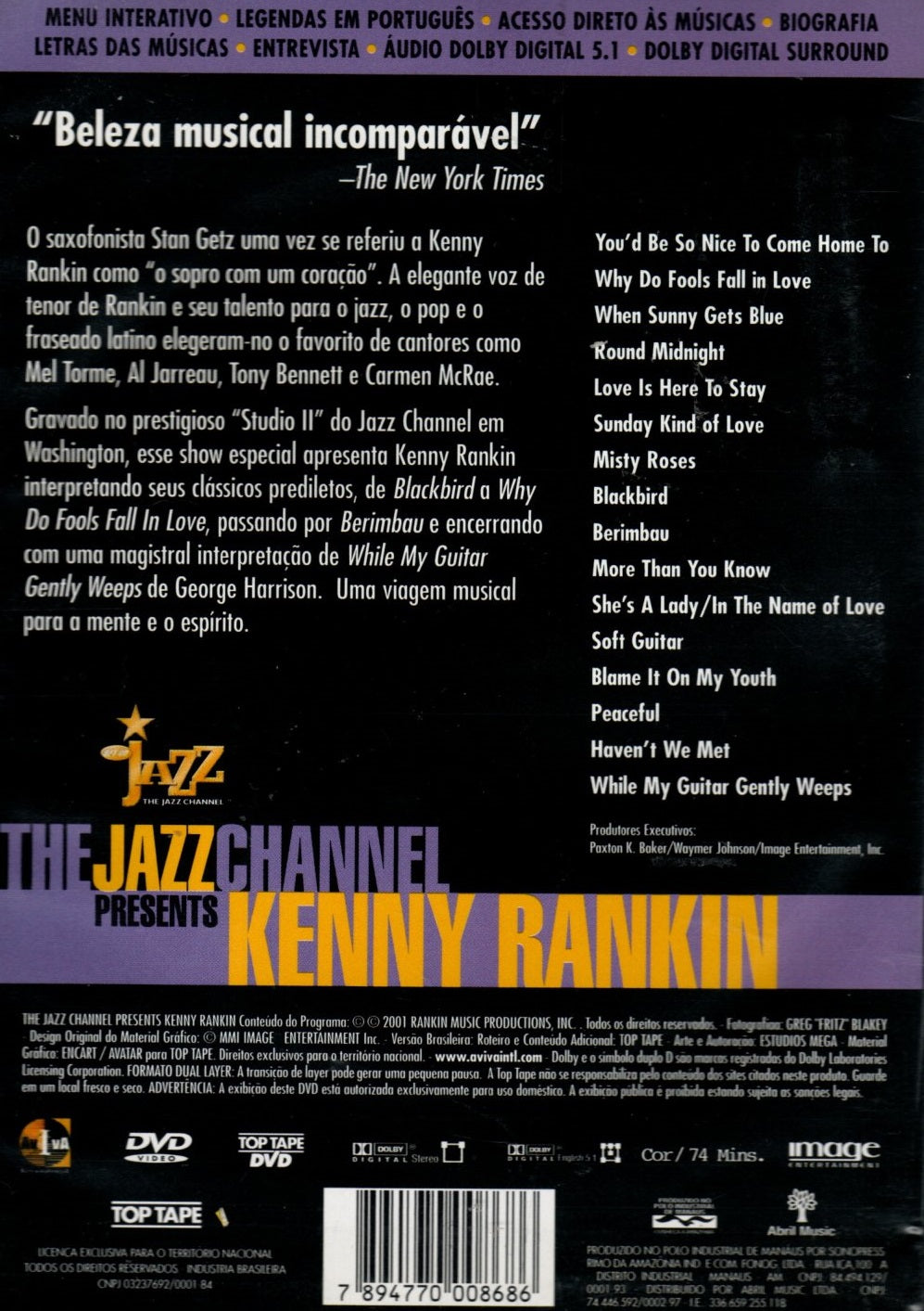 DVD Jazz Channel Kenny Rankin