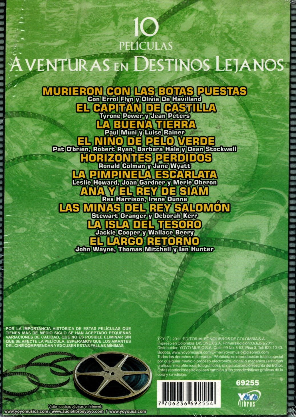 DVD 10 Peliculas Aventuras En Destinos Lejanos