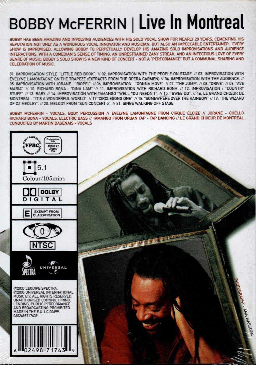 DVD Bobby McFerrin - Live in Montreal