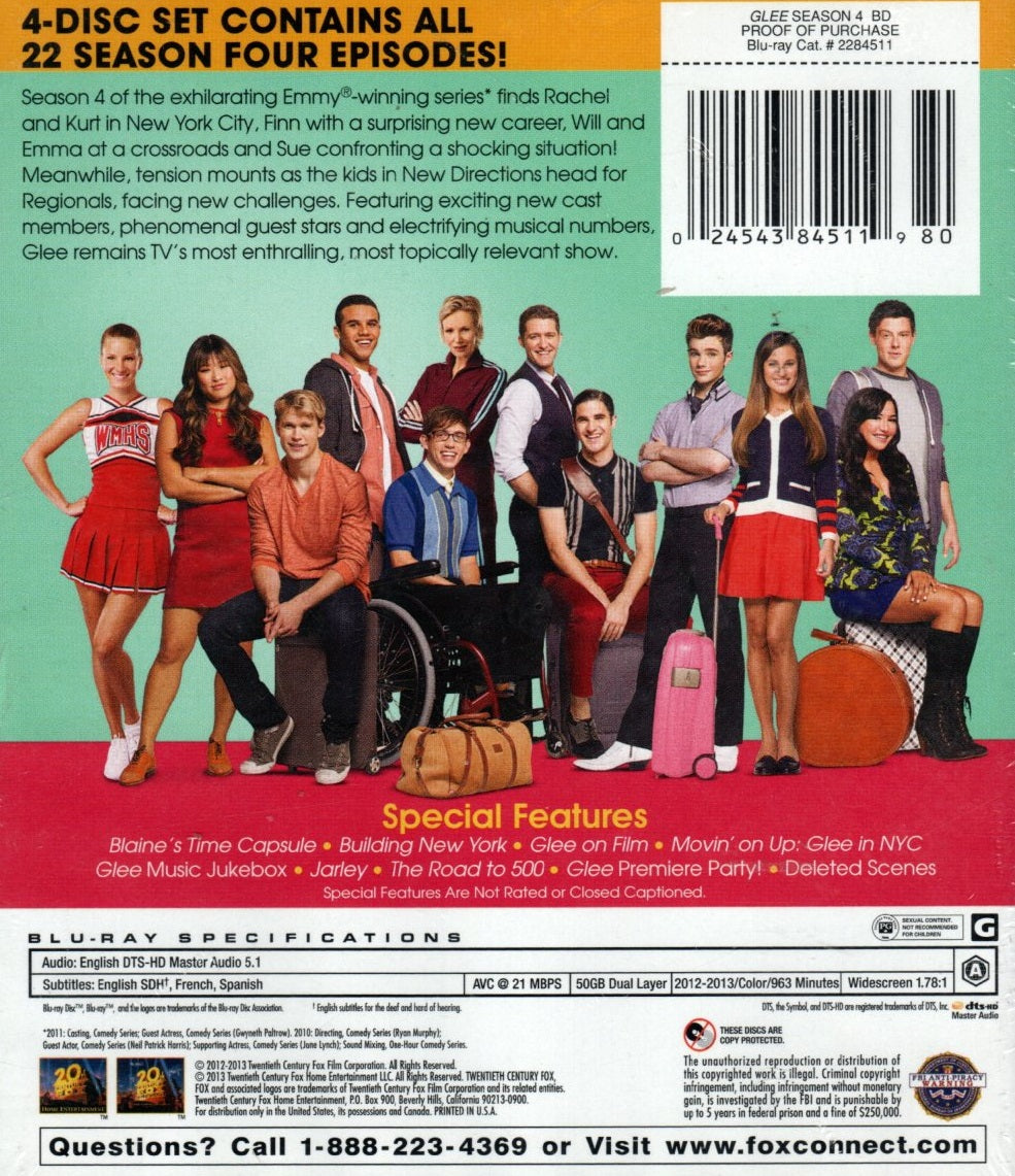 Blu-Ray - Glee: The Complete Fourth Season