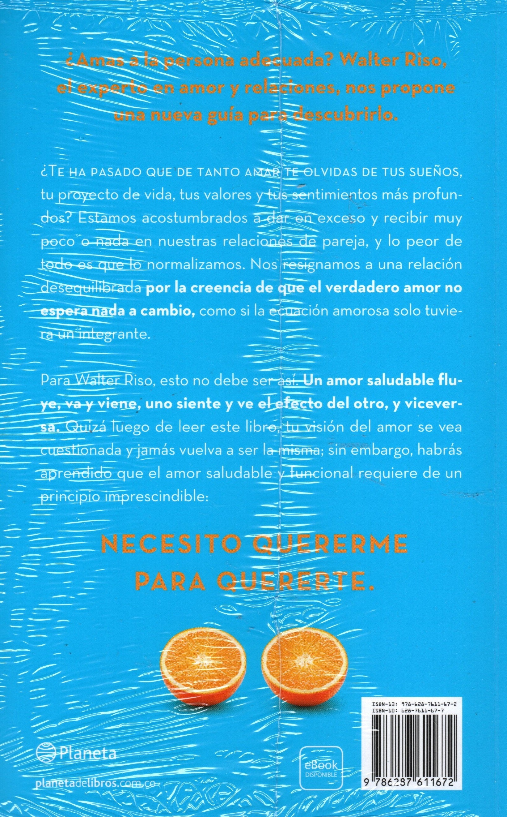 Libro Walter Riso - De Tanto Amarte, Me Olvidé De Mí