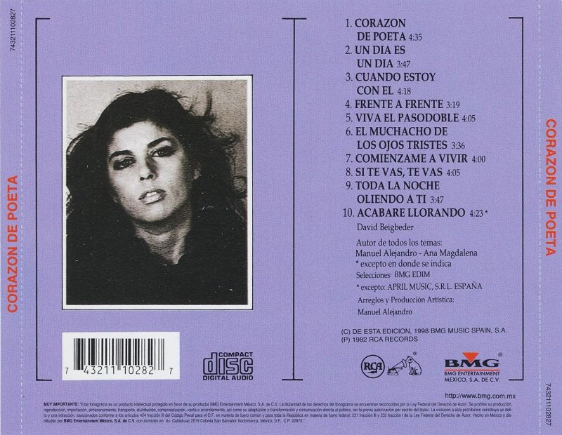 CD Jeanette ‎– Corazón De Poeta
