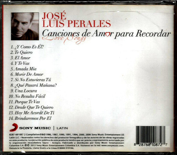 JOSÉ LUIS PERALES ‎– CANCIONES DE AMOR PARA RECORDAR / CD