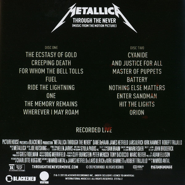 CDX2 Metallica ‎– Through The Never (Music From The Motion Picture)