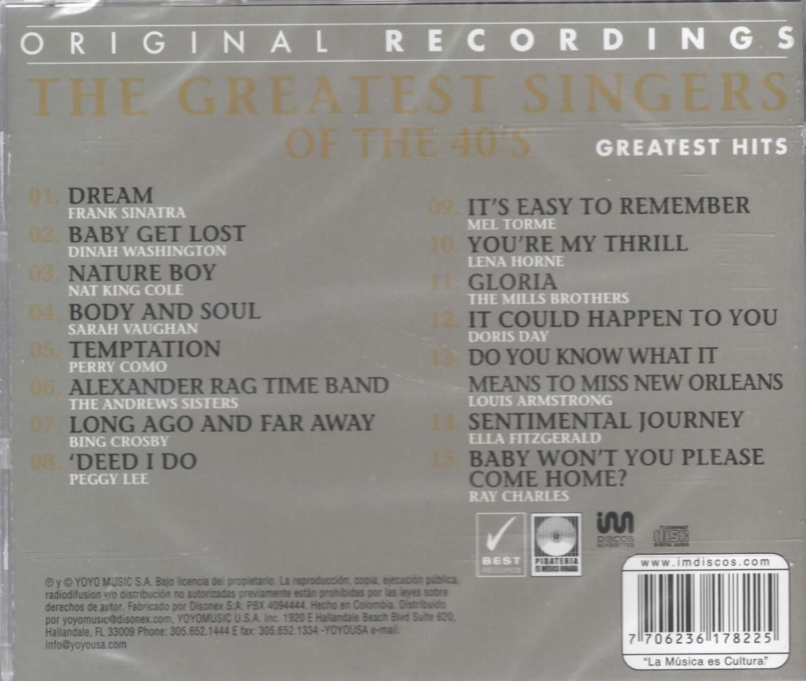 CD The Greatest Singers Of The 40´s