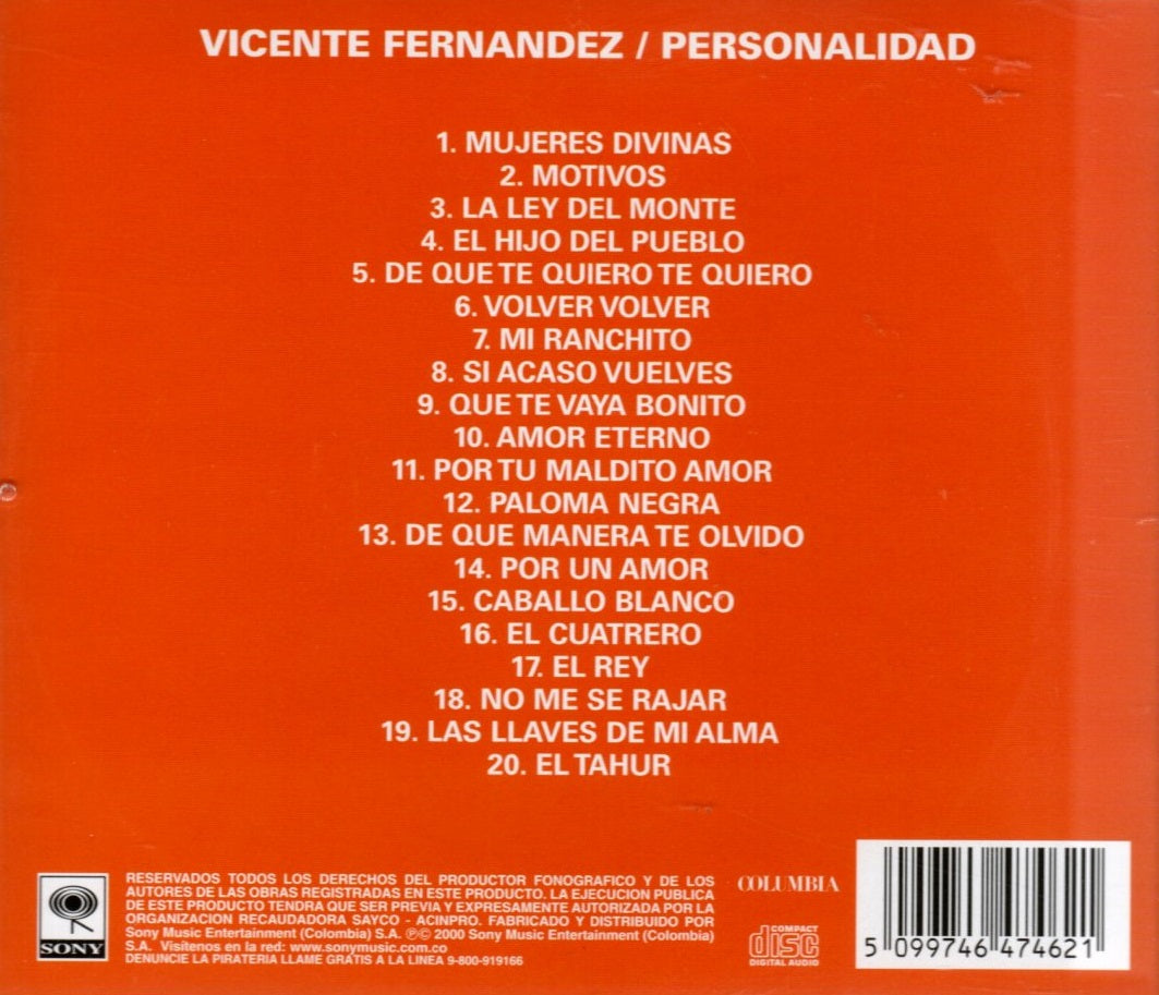 CD Vicente Fernández - Personalidad